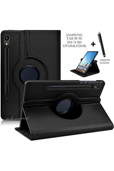 m.tk moveteck Samsung Galaxy S9/S10/10.9 Sm-X520 Tablet Case 360 ​​Rotating Cover Stand Protection and Pen