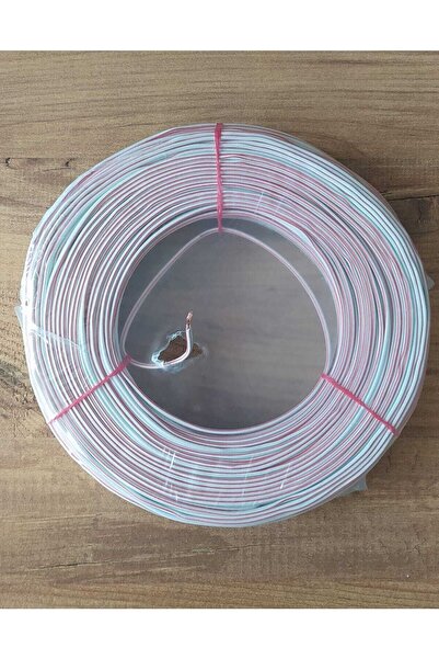 OGS 2x0.75 Kordon 100 Metre Çok Telli Beyaz Renk Izolasyonlu Kordon Kablo Ele...