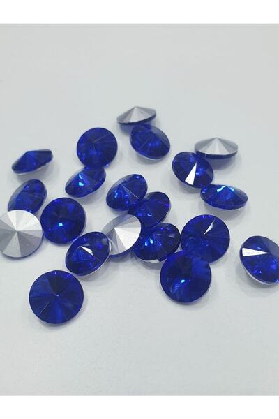 CRYSTALSHOP Piatră conică rotundă de 12 mm - Saks Blue (50 AD)
