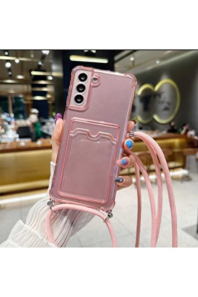 BilişimGo Technology Galaxy S20 Fe Şeffaf Kartlıklı Boyun Askılı Ipli Kılıf