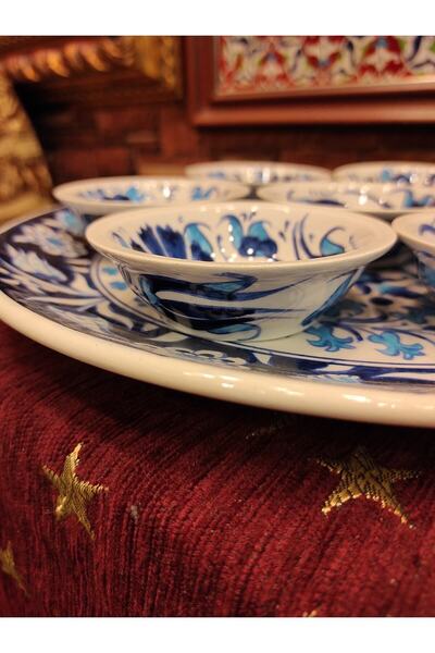 Dost Art Hediyelik El Yapimi Fırça Boyama Suşi Kaşeli Sunum Tepsisi