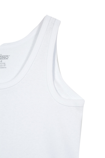 DEGNO Ανδρικό εσώρουχο 6 τεμαχίων οικονομικό λευκό βαμβακερό εύκαμπτο με ραβδώσεις