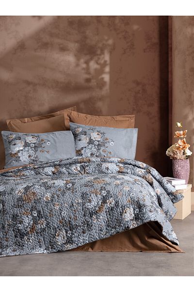 Cotton Box Двоен комплект кафе Lenora