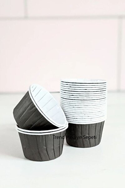 50 Pieces Black Muffin Mold Cupcake Mold Cake Capsule