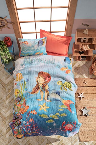 Cotton Box Junior Single Complete Set Mermaid Coral