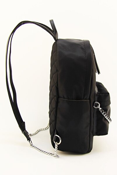 HNB Women's Black Chain Backpack