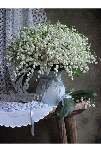 MARCEL SANAT White Delicate Flowers on Lace Marcel Art Diamond Mosaic Painting 64X84Cm