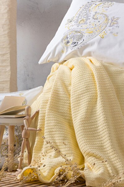 Cotton Box Set de piqué dublu galben Bond