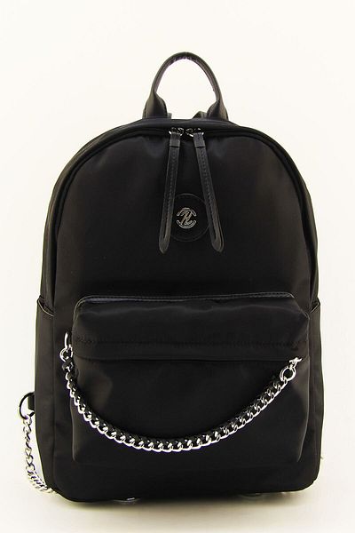 HNB Women's Black Chain Backpack