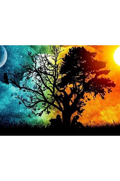 MARCEL SANAT Diamond Mosaic Painting under the Tree for Two Seasons (71X53)