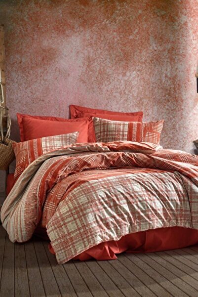 Cotton Box Toprak Çift Kişilik Nevresim Takımı Dust Kiremit