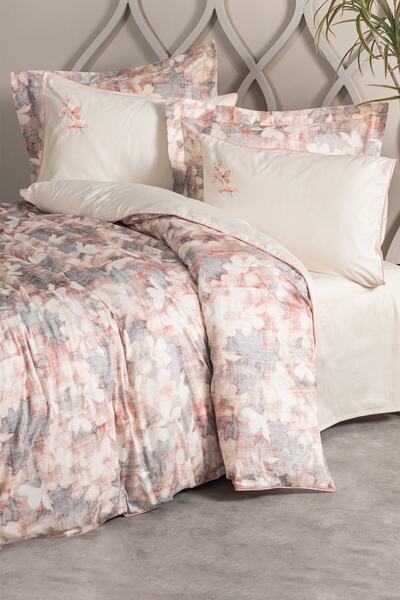 Cotton Box Set cuvertură de pilota dublă din satin Elite Layana Pink