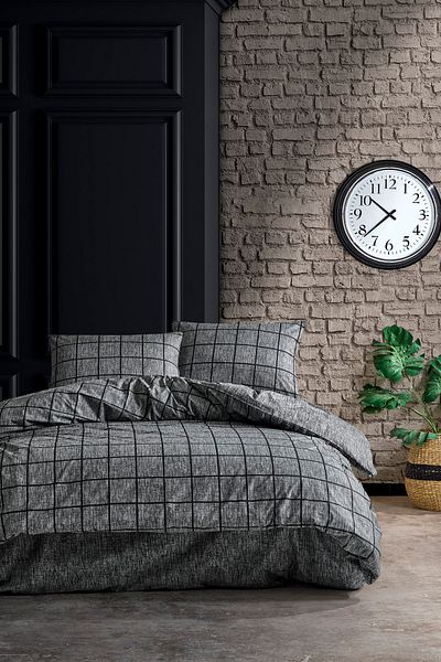 Cozy Home Set cuvertură de pilota elastică dublă pătrată neagră