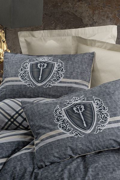 Cotton Box Masculine Single Duvet Cover Set Thor Beige