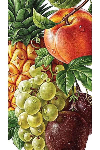 Marcel Kristal Tablo 20x36cm Diamond Mosaic Painting - Peaches and Grapes