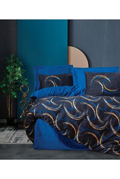 Cotton Box Saten Nevresim Takımı Çift Kişilik Vidal Mavi
