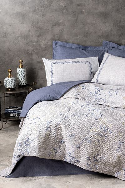 Cotton Box Διπλό Ολοκληρωμένο Σετ Nitsa Σκούρο Μπλε