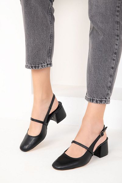 SOHO Black Women's Classic Heeled Shoes 18037