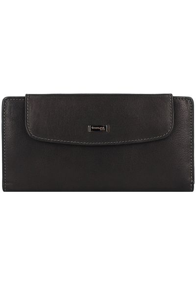 Greenland Nature Black Nappa wallet RFID leather 19 cm