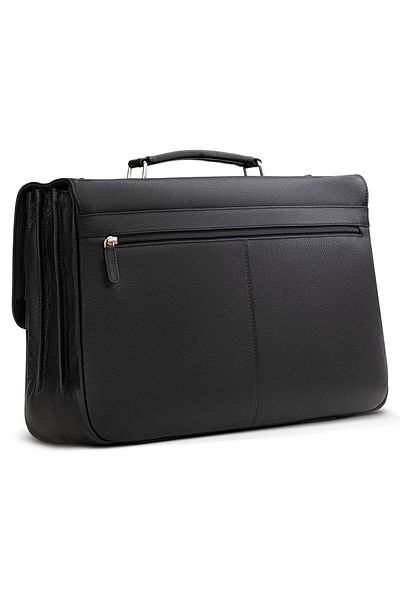 BUGATTI Valencia Aktentasche XL Leder 3-Hauptfächer 43 cm Laptopfach