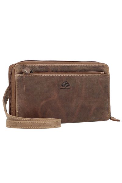 Greenburry Vintage Clutch Geldbörse RFID Schutz Leder 21 cm