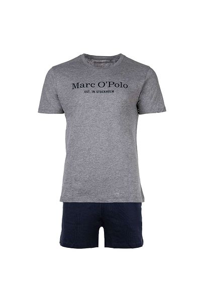 Marc O'Polo Marc O Polo Herren Pyjama-Set – 2-tlg, Kurz, Rundhalsausschnitt, Bio-Baumwolle