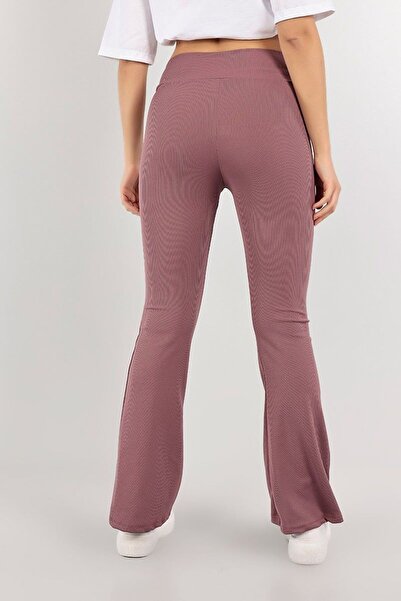 TRENT TAYT KADIN FİTİLLİ YÜKSEK BEL İSPANYOL PACA BELİ LASTİKLİ ''vatkalı ''