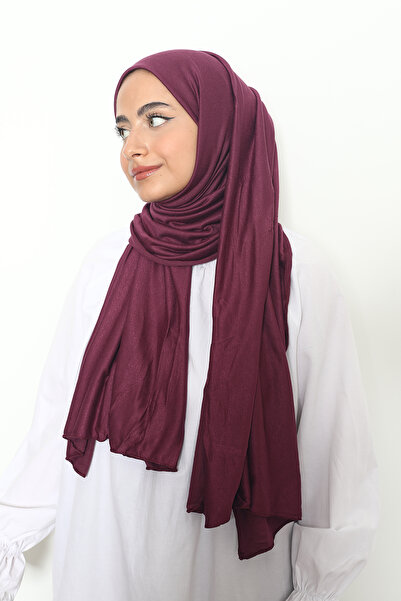 Mizge Scarf Penye Şal Mürdüm