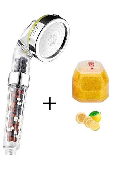 mak supply Duş Başlığı Ve C Vitaminli Limon Kokulu Duş Başlığın Yedek Kartuşu...