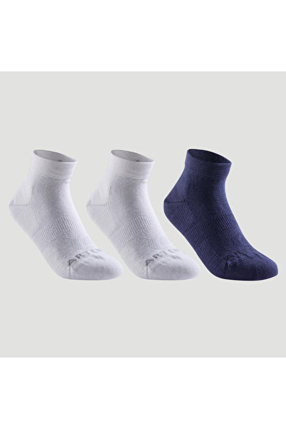 Decathlon Artengo Çocuk Tenis Çorabı - Orta Boy Konçlu - 3 Çift - Lacivert / ...