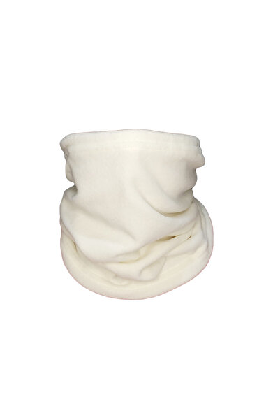 Mrey Women's Ecru Thermal Winter Fleece Closed Fingers Gloves Drawstring Beret Neck Collar Hat 3-Piece Set