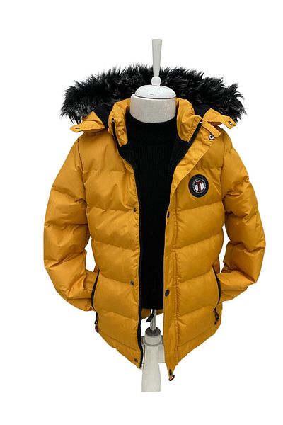 Asortik Kids Imported Full Filling Fiber Filling Fur Lined Water Resistant Boy's Puffer Jacket Coat