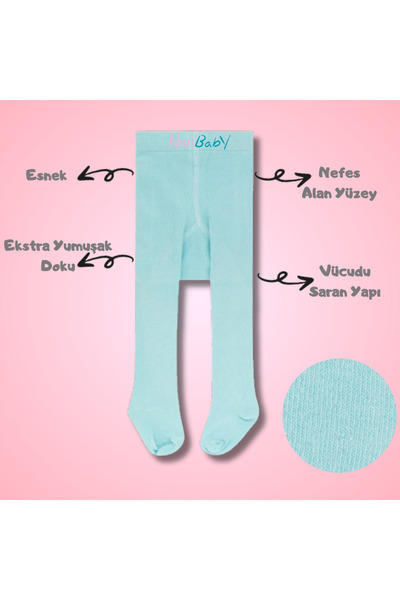 Novibaby 4-Piece Baby Cotton Pantyhose, Children's Newborn Cotton Girls Boys School Socks, White Ecru Pink Vs