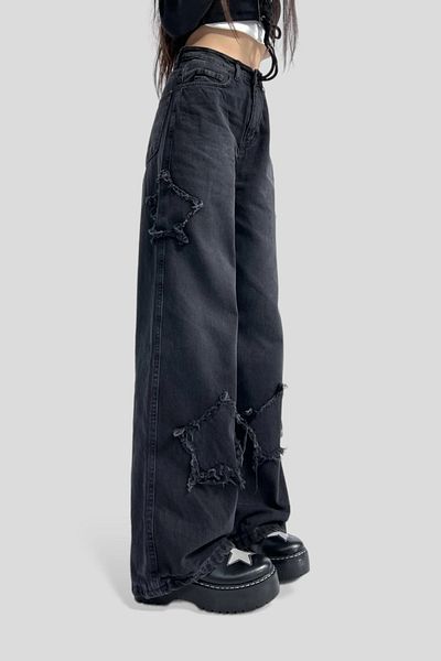 DEEFWEAR Smoked Oversize Trousers with Star Detail