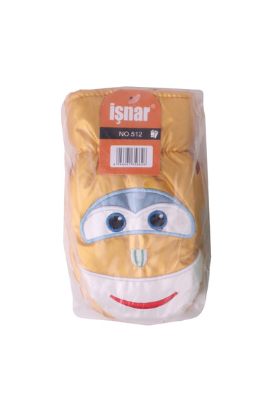 İşnar Parmaksız 2-4 Yaş Çocuk Kar Eldiven Hayalet Kahraman Gold Renk