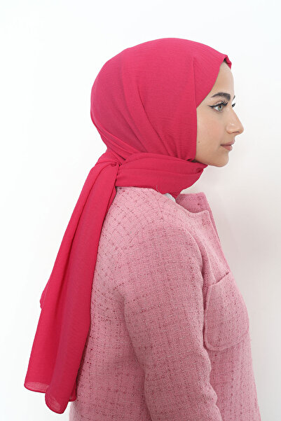 Mizge Scarf Pamuk Aerobin Şal Fuşya
