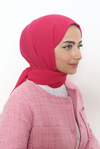Mizge Scarf Pamuk Aerobin Şal Fuşya