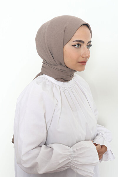 Mizge Scarf Pamuk Aerobin Şal Vizon
