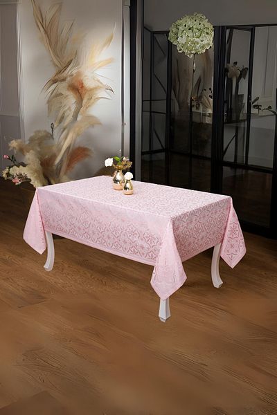 Finezza Sare Luxury Jacquard Fabric Powder Tablecloth Rectangular 160x220 Cm - 1109