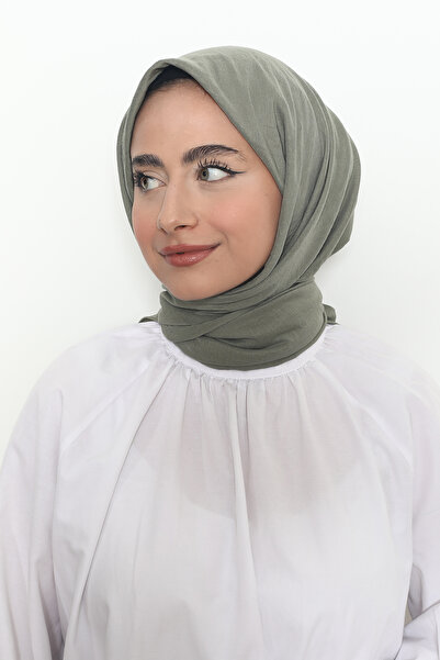 Mizge Scarf Pamuk Aerobin Eşarp Uçuk Yeşil