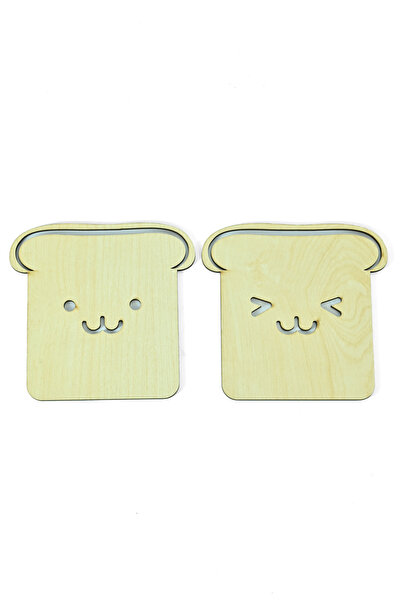 Capellawoodworks قاعدة أكواب خشبية مكونة من 2 قاعدة زخرفية لطيفة