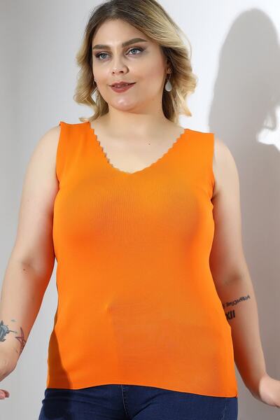 Devinka بلوزة نسائية محبوكة كبيرة الحجم بياقة سلم