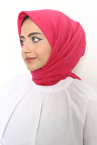 Mizge Scarf Pamuk Aerobin Eşarp Fuşya