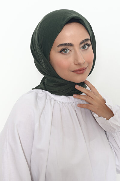 Mizge Scarf Pamuk Aerobin Eşarp Asker Yeşili