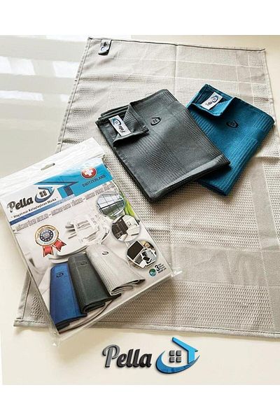 pella قطعة قماش للتنظيف من الألياف الدقيقة من ساهين، 3 قطع