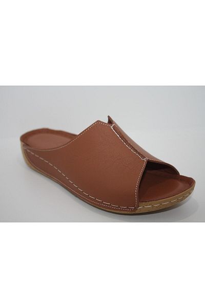 FC SCHNITZER KHAKI LEATHER BEACH SLIPPERS
