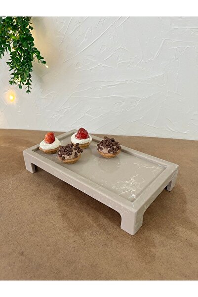 Mocca Mousse Dekoratif Mermer Sunumluk