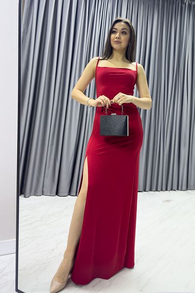 zks grup tekstil Φόρεμα Scuba Slit Sling Πράσινο, Κόκκινο, Μαύρο
