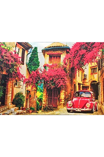 Haki Alışveriş Dünyası Kanvas Tablo Klasik Araba 65x45 Dekoratif Ledli Işıklı...