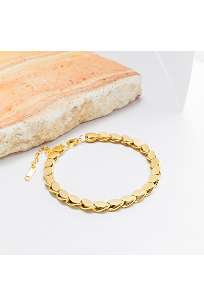 ByFlorya Jewelry سوار سلسلة الشعير من الفولاذ المقاوم للتشويه